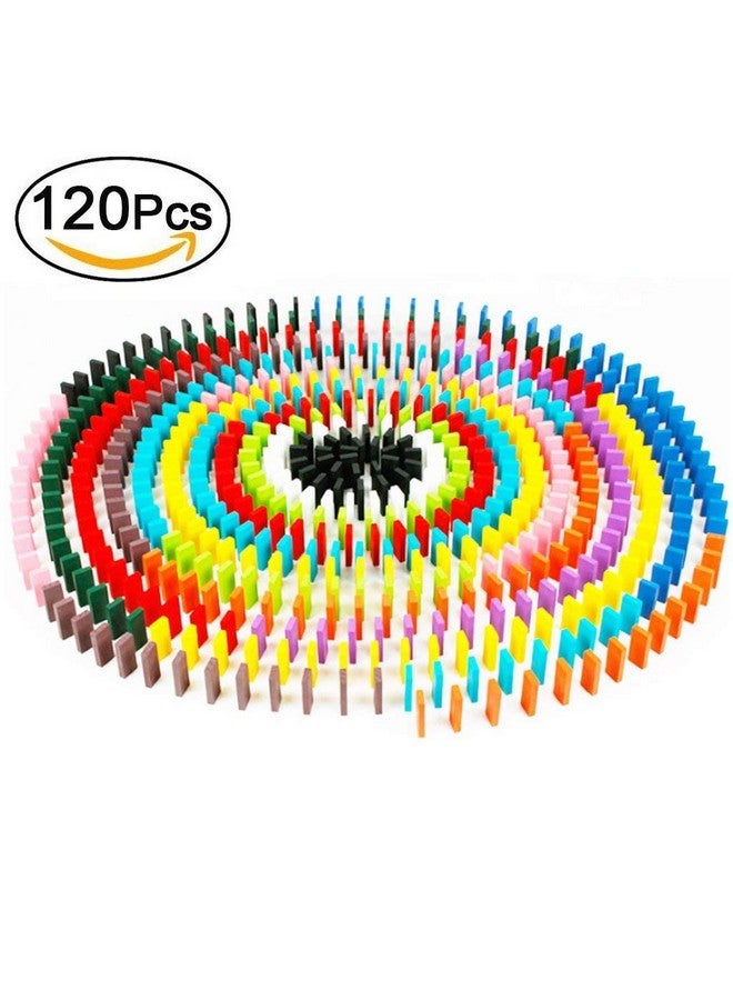 ماجيك واند لعبة ماجيك واند، 120 قطعة من مكعبات التكديس الخشبية الملونة للأطفال من عمر سنتين فما فوق، عبوة من 120 قطعة، متعددة الألوان - Image 2