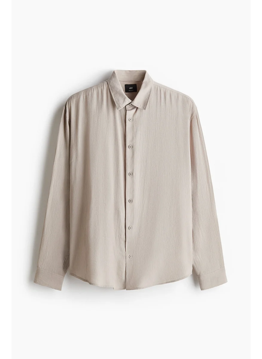 اتش اند ام Regular Fit Crinkled Shirt