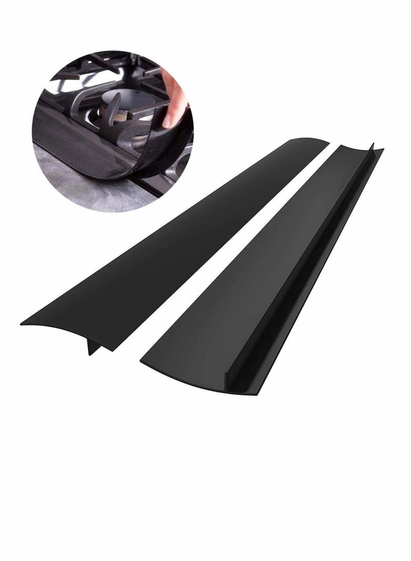 Excefore Silicone Stove Gap Covers (2 Pack), Heat Resistant Oven Gap Filler Seals Gaps Between Stovetop and Counter, Easy to Clean (25”)  - Image 1