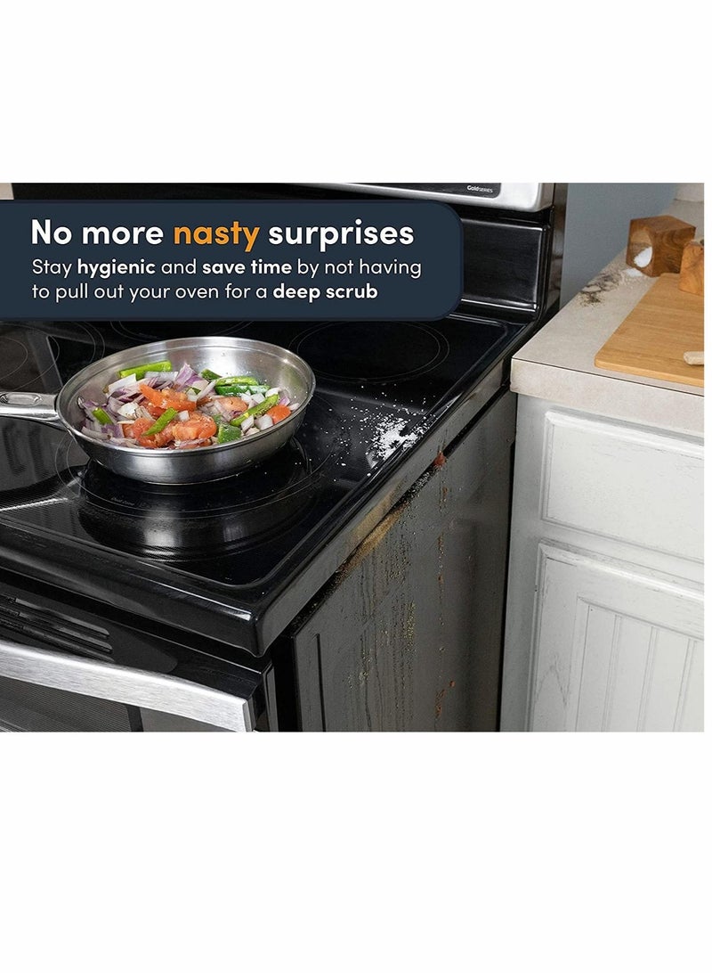 Excefore Silicone Stove Gap Covers (2 Pack), Heat Resistant Oven Gap Filler Seals Gaps Between Stovetop and Counter, Easy to Clean (25”)  - Image 3