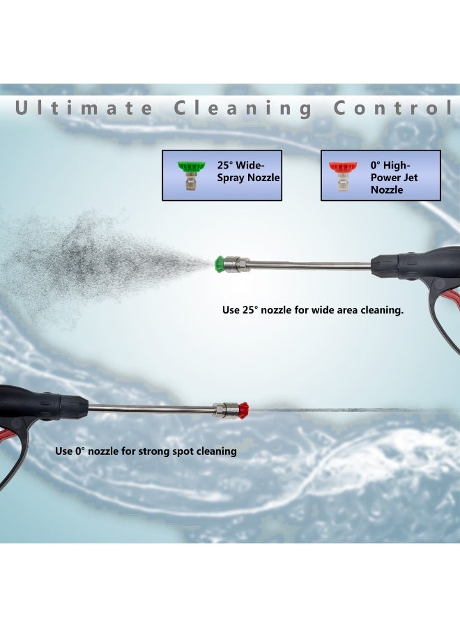 BONAI 3600W High Pressure Washer 350Bar with Heavy-Duty Trolley, High-Pressure Gun, Foam Bottle & Hose for Car Wash, Patio Cleaning, Driveway & Home Outdoor Power Cleaning-BN-HK109 - Image 5