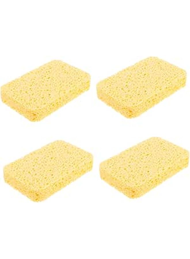 4Pcs Double Sided Cellulose Cleaning Sponges Kitchen Dishwashing Pads Highly Absorbent Decontamination Scrubbers For Sink Stove Dishes Cleaning - Image 1