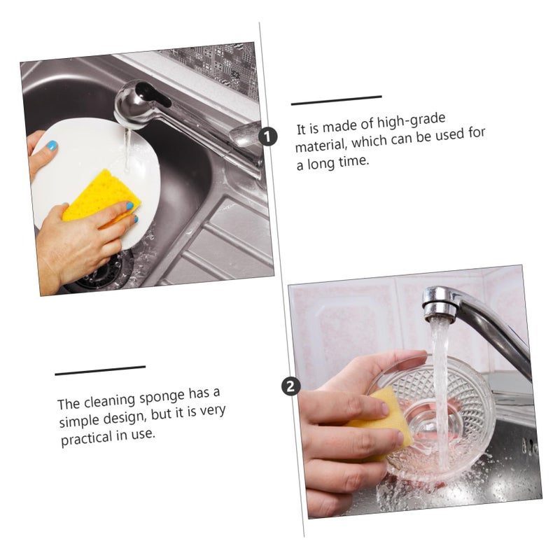 4Pcs Double Sided Cellulose Cleaning Sponges Kitchen Dishwashing Pads Highly Absorbent Decontamination Scrubbers For Sink Stove Dishes Cleaning - Image 5