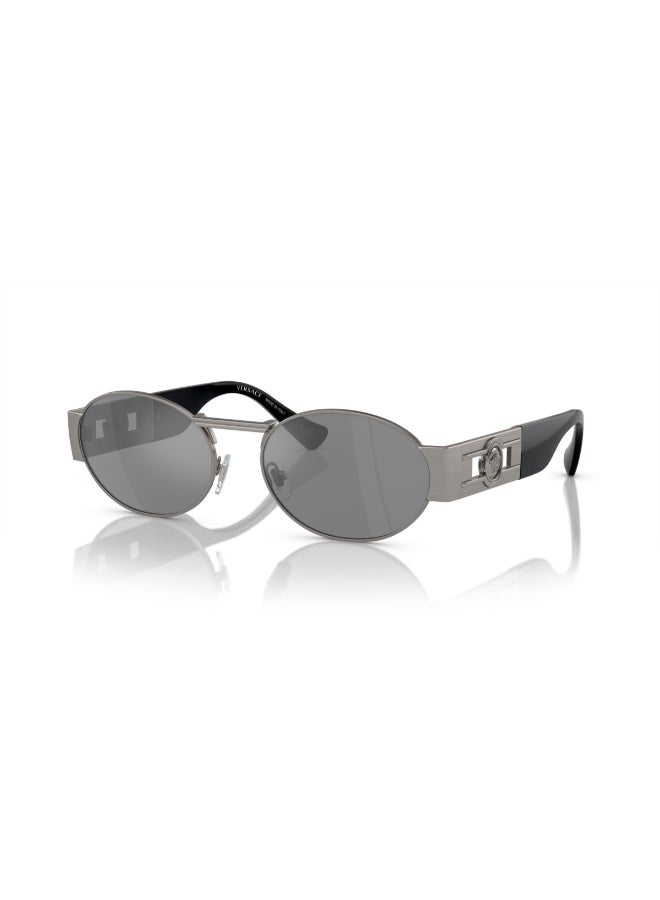 VERSACE Unisex VE2264 10016G Unisex Full Rim Oval Sunglasses - Image 1