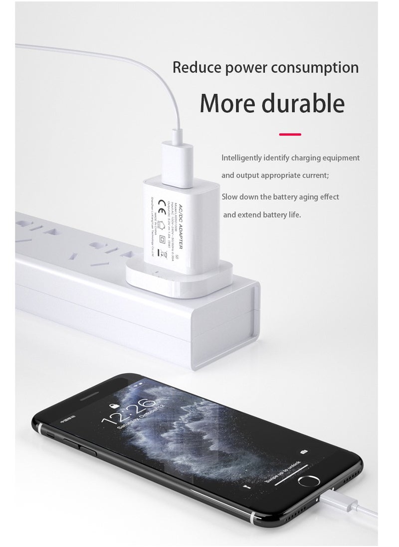Celly - USB Charger 12W Fast Charger Wall Plug Turbo Charge 2.4A Travel Adapter Quick Charge Mobile Charger Power Adapter Compatible for All Samsung, Iphone & All Android Devices. - Image 1