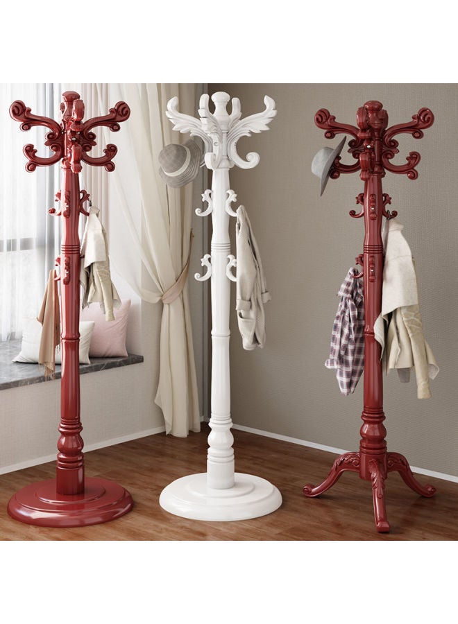 European Solid Wood Coat Rack Floor-standing Clothes Rack Household Rack Clothes Rack Bedroom Clothes Rack Rack Clothes Hanger-Color:  - Image 3