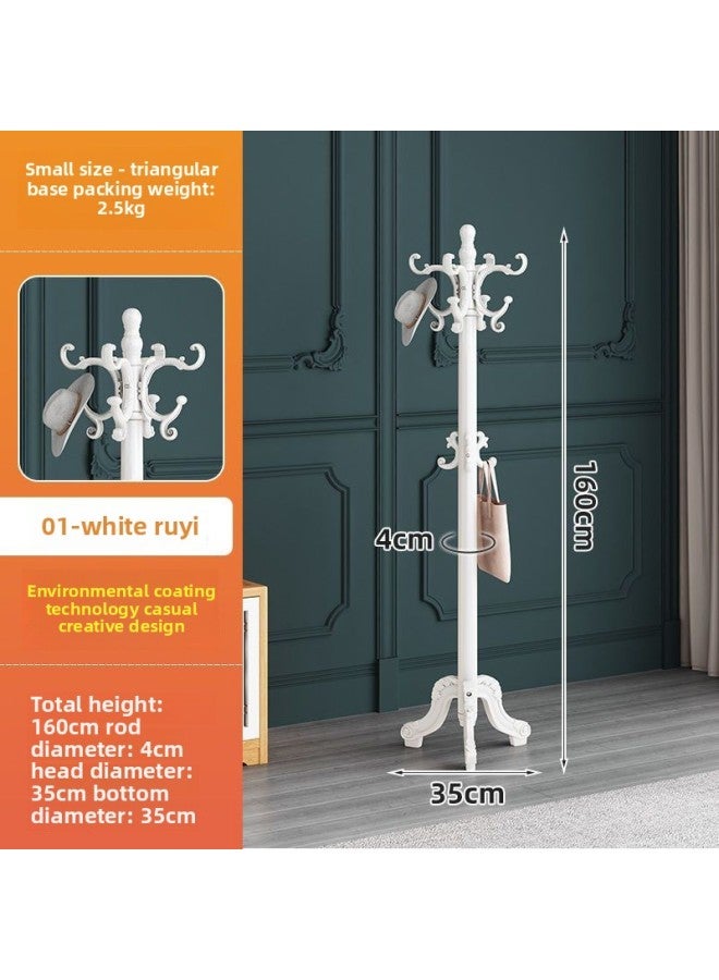 European Solid Wood Coat Rack Floor-standing Clothes Rack Household Rack Clothes Rack Bedroom Clothes Rack Rack Clothes Hanger-Color:  - Image 1