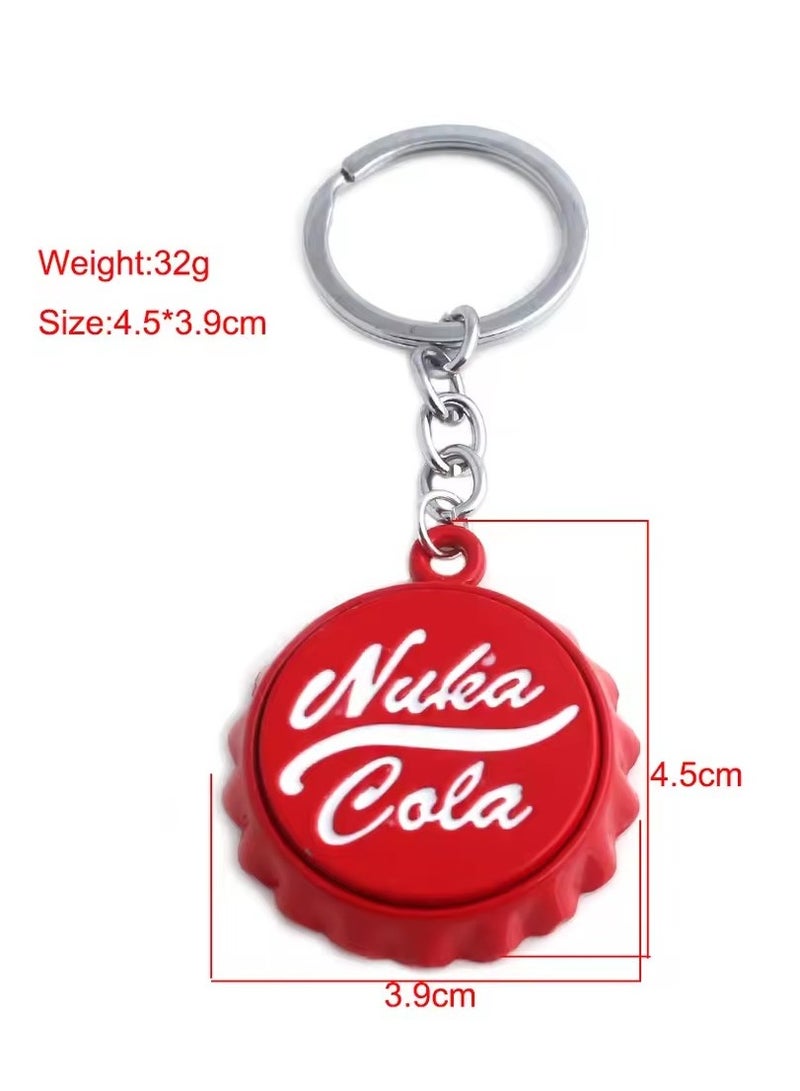Goolsky Cola Toys Keychain Red Personalized Car Keyring Bottle Cap Key Chain for Women Men  - Image 2