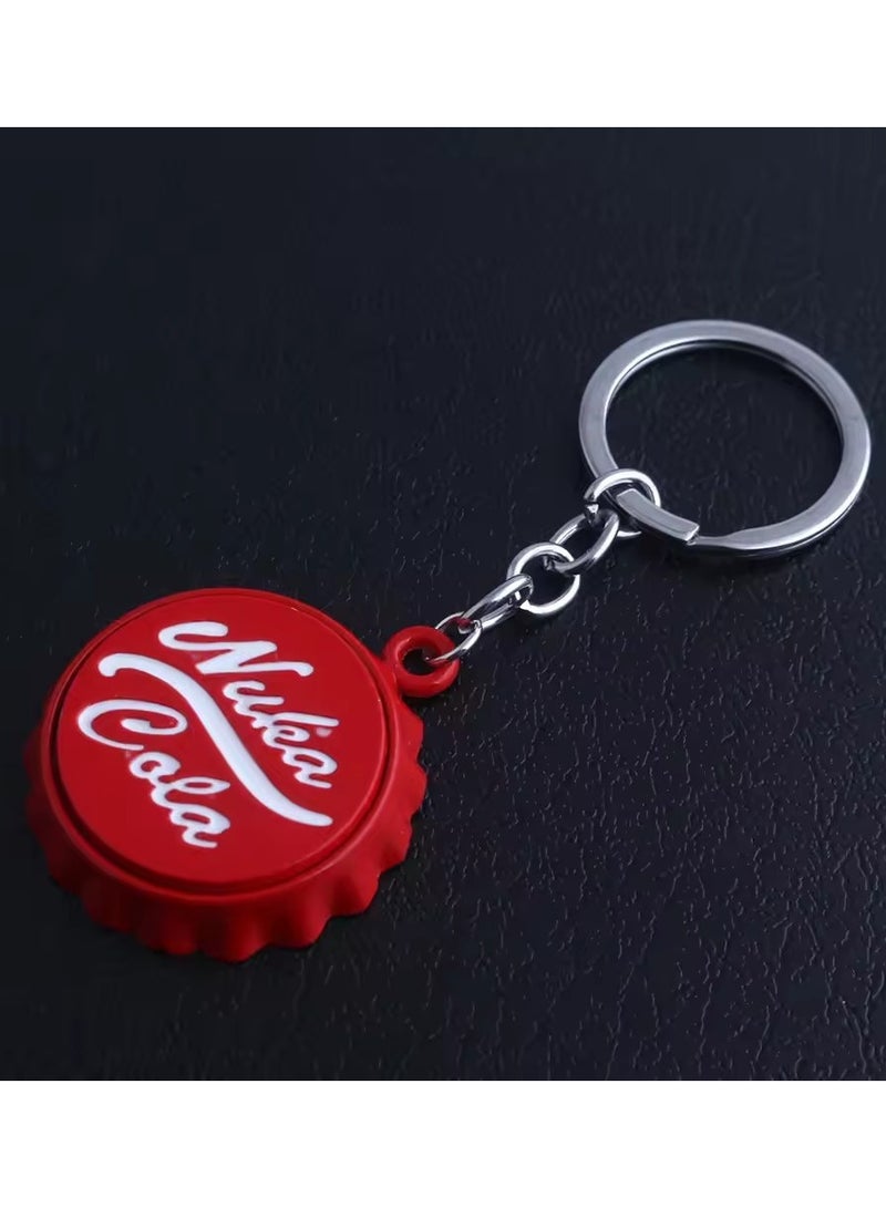 Goolsky Cola Toys Keychain Red Personalized Car Keyring Bottle Cap Key Chain for Women Men  - Image 4