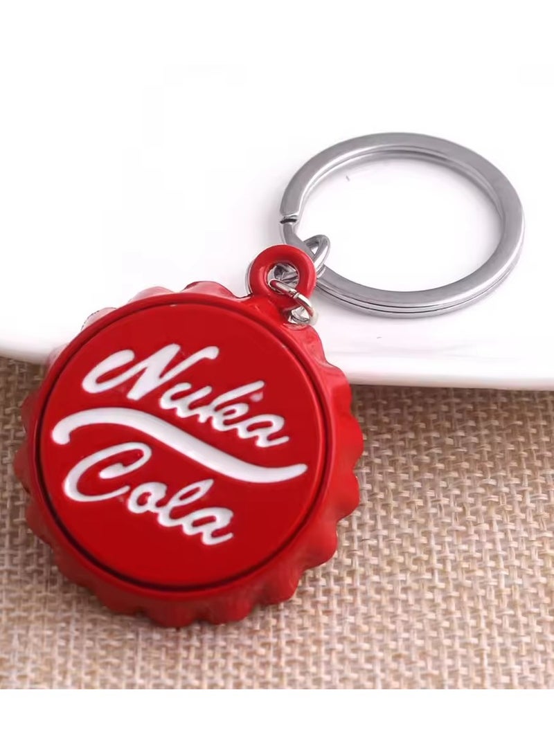 Goolsky Cola Toys Keychain Red Personalized Car Keyring Bottle Cap Key Chain for Women Men  - Image 5