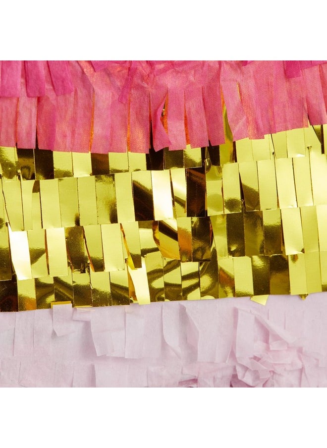 Blue Panda - Number 6 Pinata Pink And Gold Foil For Girls 6Th Birthday Party Decorations (Small 16.5 X 11 Inches) - Image 1