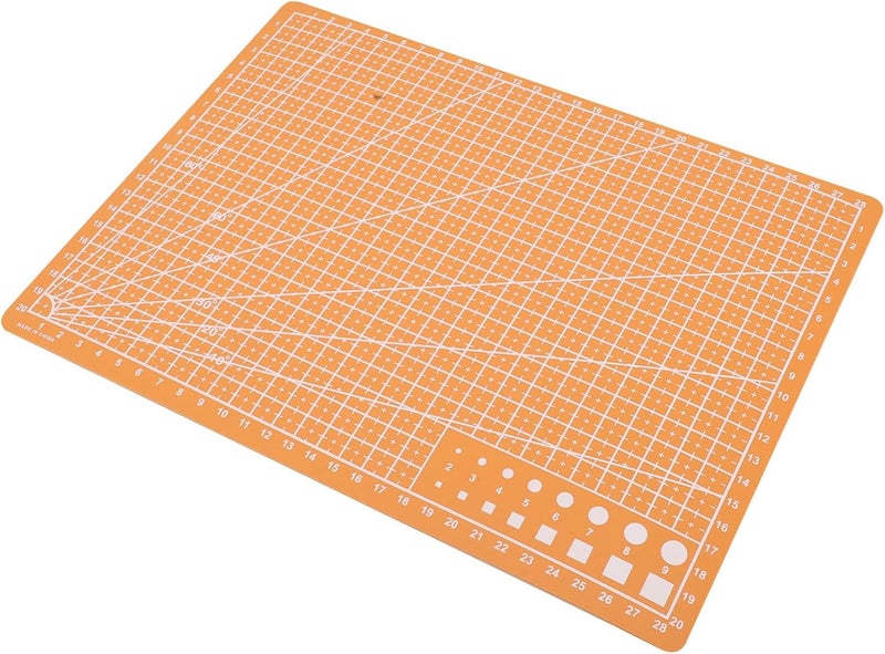 Double Sided A4 Carving Cutting Mat for Artists and Sewing Crafts, Orange 30×22cm Reusable Craft Cutting Board for Hobbyists and Precision Drafting - Image 1