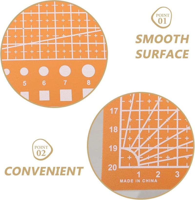 Double Sided A4 Carving Cutting Mat for Artists and Sewing Crafts, Orange 30×22cm Reusable Craft Cutting Board for Hobbyists and Precision Drafting - Image 3