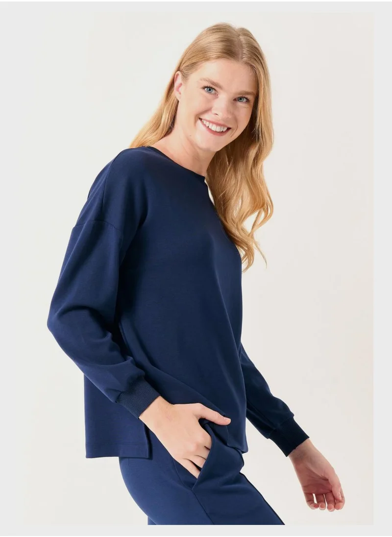 Jimmy Key Crew Neck Overszied Sweatshirt