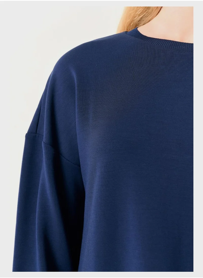 Jimmy Key Crew Neck Overszied Sweatshirt