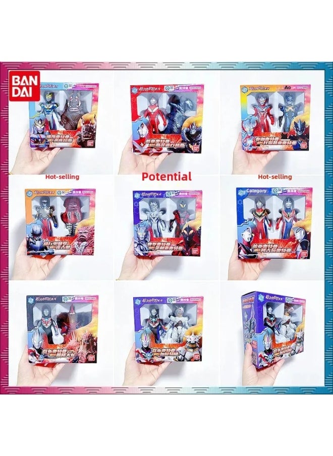Generic - Authentic Bandai Dinosaursaurio Agrux Race King Tao Man Monster Battle Soft Rubber Doll Toy Action Figure Collectible For Kids-Color:69054 Jian Ultraman Vs Beria Soft Rubber Doll - Image 1