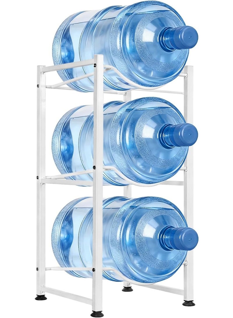 بلومنغ تايم رف تخزين زجاجات المياه من الفولاذ المقاوم للصدأ بثلاثة أرفف، سعة 132 رطلاً، منظم أرفف متين قابل للتكديس - Image 1