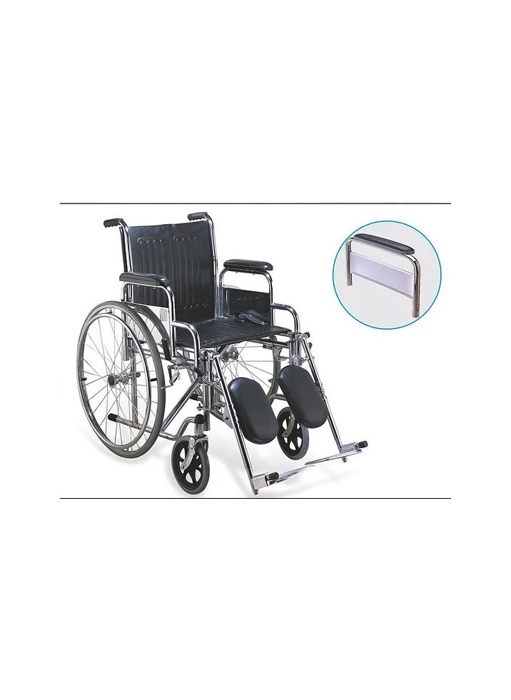 ALAZMATH.STORE - ORTHOPEDIC Steel Wheelchair With Elevating Leg Rest - Image 1