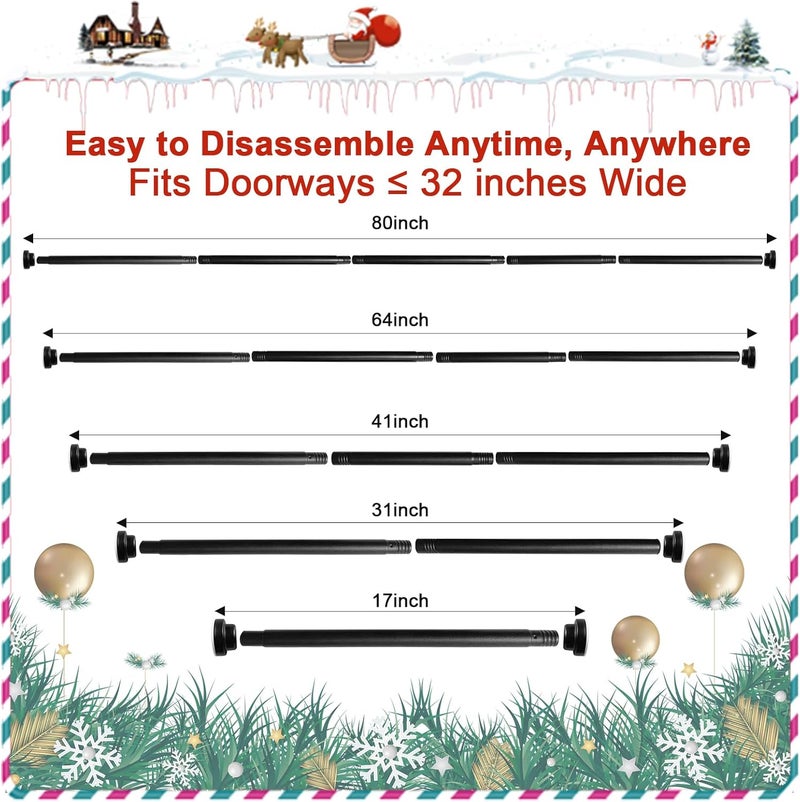 Docaharbour Garland Hanger for Front Door Frame, Adjustable 18"- 40" Heavy-Duty Garland Holder for Door Frame Christmas & Halloween Decorations, Wreaths, Lights, No-Drill, Damage-Free - Image 2