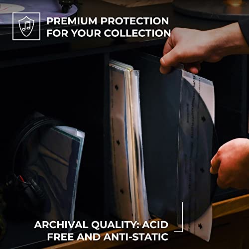 Big Fudge 25x Premium Inner Vinyl Sleeves - Record Sleeves for 12 inch Vinyl Records - Clear 3-Ply LP Album Covers with Anti Static Rice Paper - Acid Free Protective Cover - Image 2