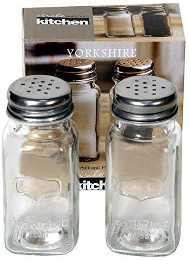سيركل وير طقم من قطعتين من هزازات الملح والفلفل الزجاجية من سيركلوير يوركشاير، سعة 2.85 أونصة، شفافة - Image 4