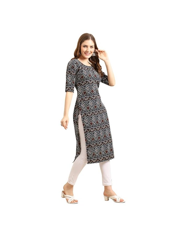Pinkmint store Women's Crepe Regular Fashion Kurta 2XL - Image 4