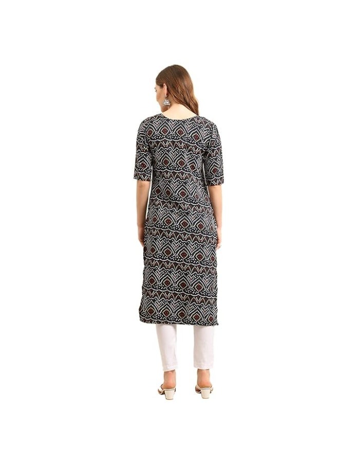 Pinkmint store Women's Crepe Regular Fashion Kurta 2XL - Image 2