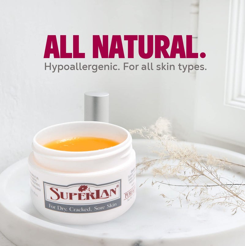 SuperLan Lanolin Cream 1 Oz - 100% Medical-Grade Lanolin - Nipple Cream Lanolin - Thicker Moisturizer for Eczema, Psoriasis & Severe Dry Skin - Ultra Hydrating & Soothing Skin Cream - Image 5
