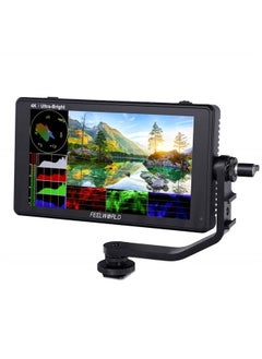 LUT6 6 Inch 2600nits HDR 3D LUT Touch Screen DSLR Camera Field Monitor with Waveform VectorScope Histogram 4K HDMI Input Output 1920X1080 IPS Panel