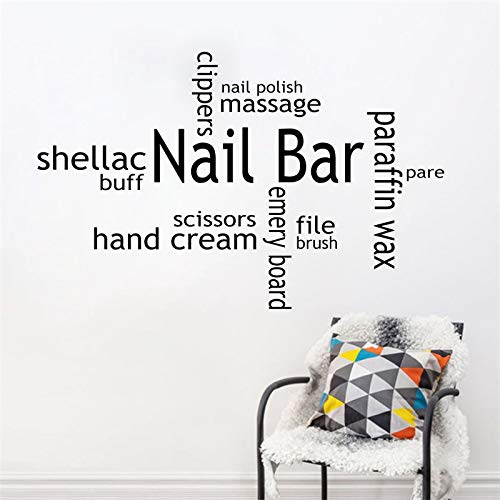 Roonir Roonir Salon Wall Stickers Nail Bar Vinyl Wall Decal Girls Beauty Nail Salon Collage Interior Wall Sticker Quotes Salon Manicure Decals Modern Fashion  - Image 1