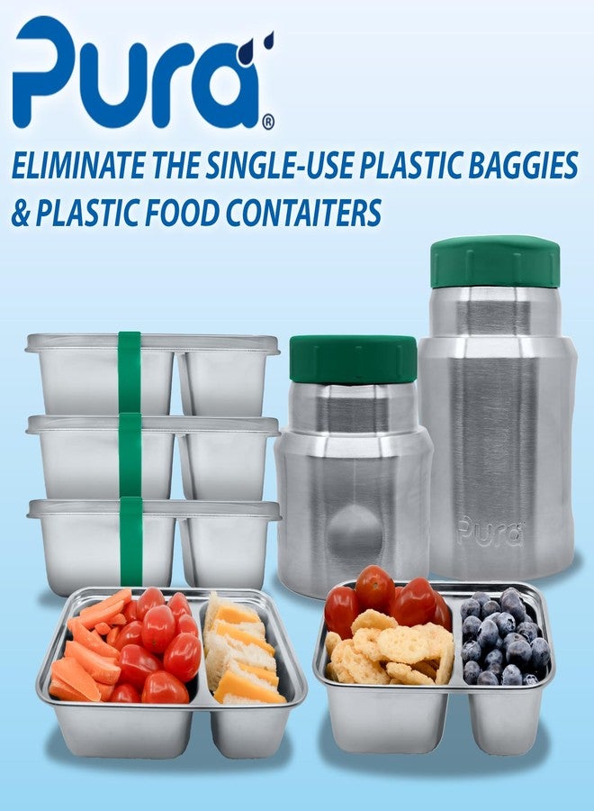 Pura Lunch Insulated Stainless Steel Jar - Kitchen Food Storage Containers with Lids for Hot Lunch or Cold Food - Portable, Zero BPA, Zero Plastic & Easy to Clean for All Ages - 13.5oz - Image 3