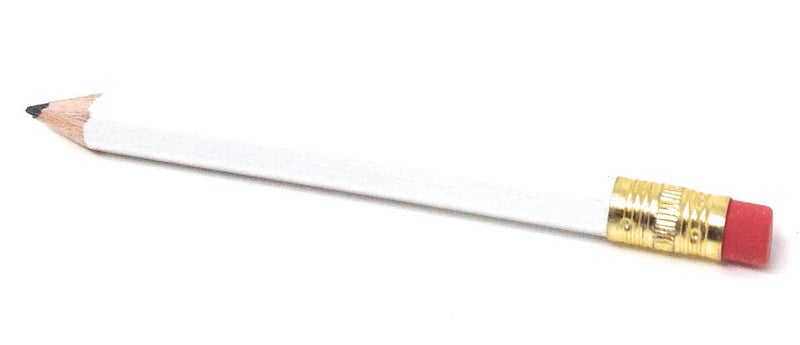 Express Pencils Half Pencils with Eraser - Golf, Classroom, Pew, Short, Mini, Non Toxic- Hexagon, Sharpened, #2 Pencil, Color - White, Box of 72, Pocket PencilsTM - Image 2