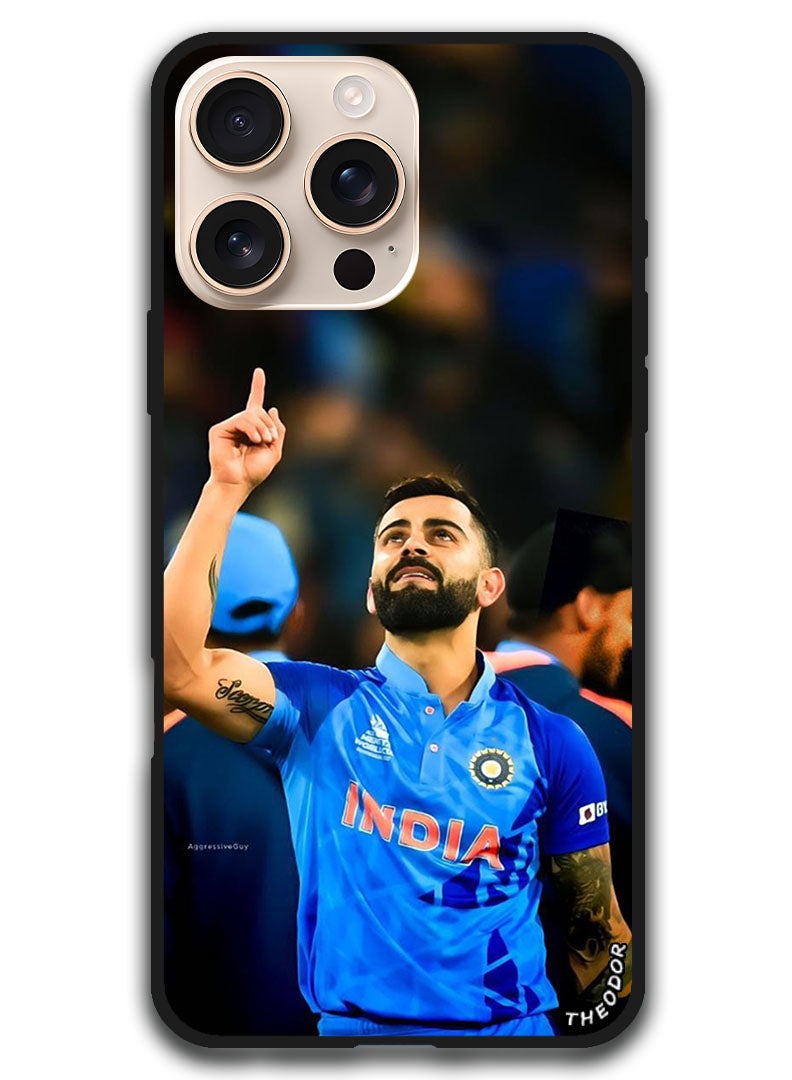 Theodor Protective Case Anti Scratch Shock Proof Bumper Cover For iPhone 16 Pro (6.3)-inch Virat Kholi 4 - Image 1
