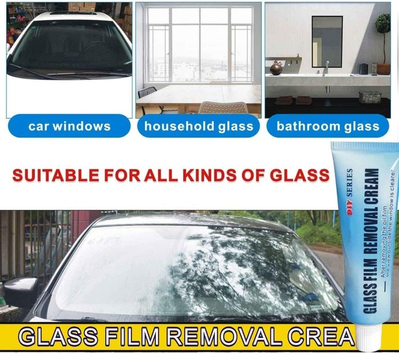 Car Glass Oil Film Cleaner, Glass Film Removal Cream, Glass Oil Film Remover for Car,Car Windshield Oil Film Cleaner (4 Set) - Image 4