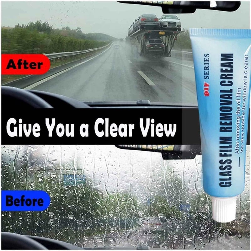 Car Glass Oil Film Cleaner, Glass Film Removal Cream, Glass Oil Film Remover for Car,Car Windshield Oil Film Cleaner (4 Set) - Image 5