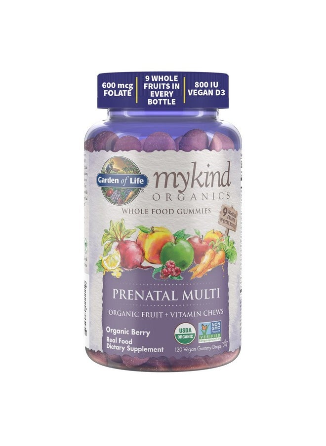 Garden of Life - Prenatal Gummies Multivitamin With Vitamin D3 B6 B12 C & Folate For Healthy Fetal Development Mykind Organics Organic Nongmo Glutenfree Vegan Berry Flavor 30 Day Supply - Image 1