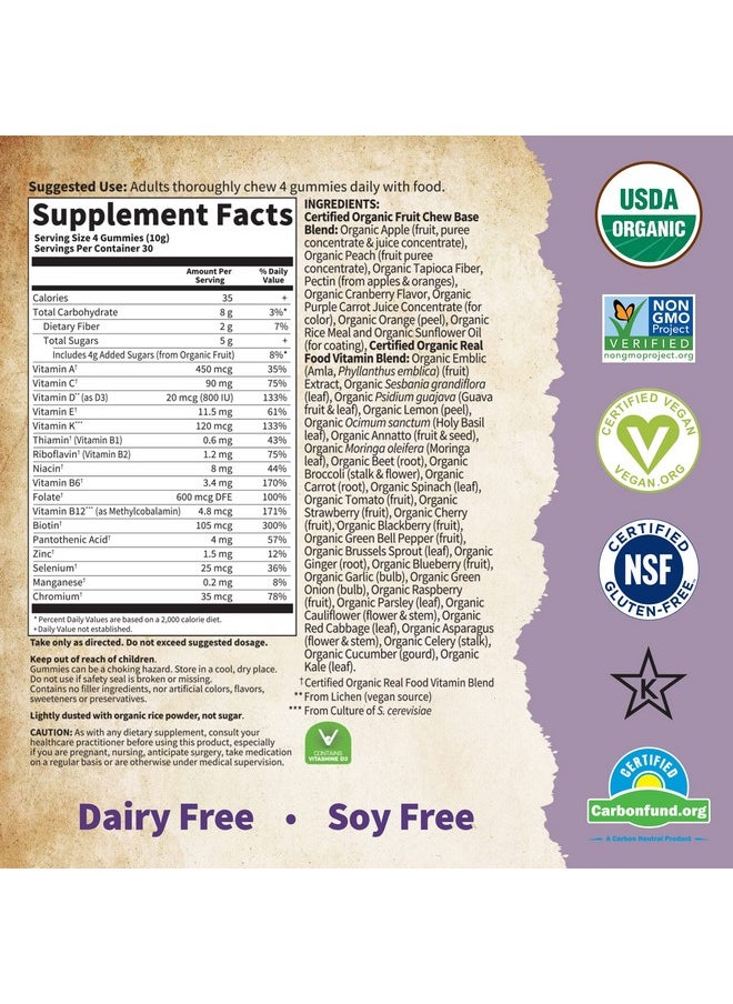 Garden of Life - Prenatal Gummies Multivitamin With Vitamin D3 B6 B12 C & Folate For Healthy Fetal Development Mykind Organics Organic Nongmo Glutenfree Vegan Berry Flavor 30 Day Supply - Image 1