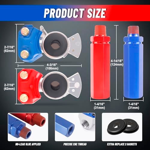 YiaChuii 15ft 3 in 1 ABS & Power Air Line Hose with Glad Hand Hex Grip & Rubber Seals for Tractor Trailer Semi Truck - Image 5