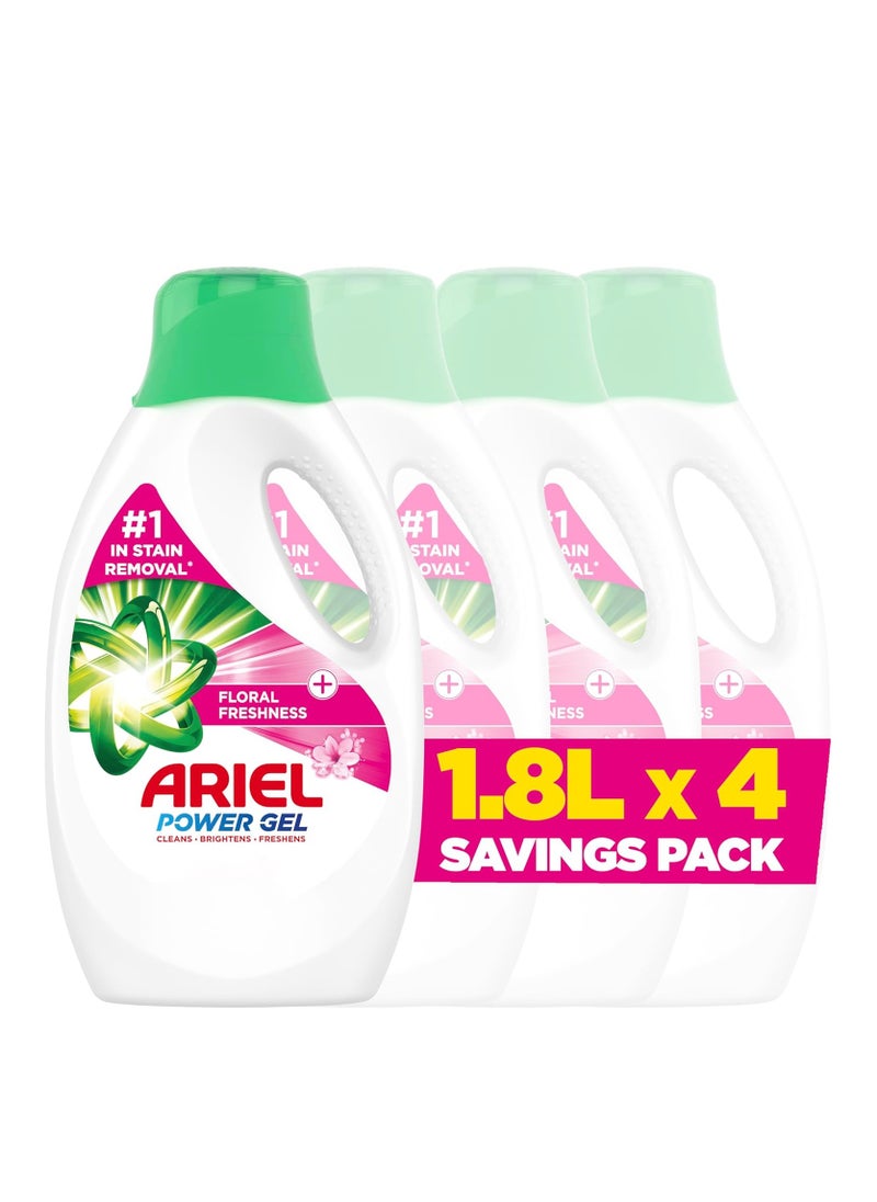 Ariel Ariel Laundry Detergent Floral Breeze Power Gel 1.8L, Pack of 4  - Image 1