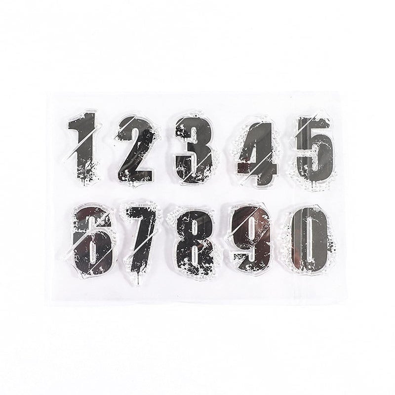Arbuya 09 Numbers Clear Stamps Birthday Aniiversary Silicone Stamps for Card Making Decoration and DIY Scrapbooking