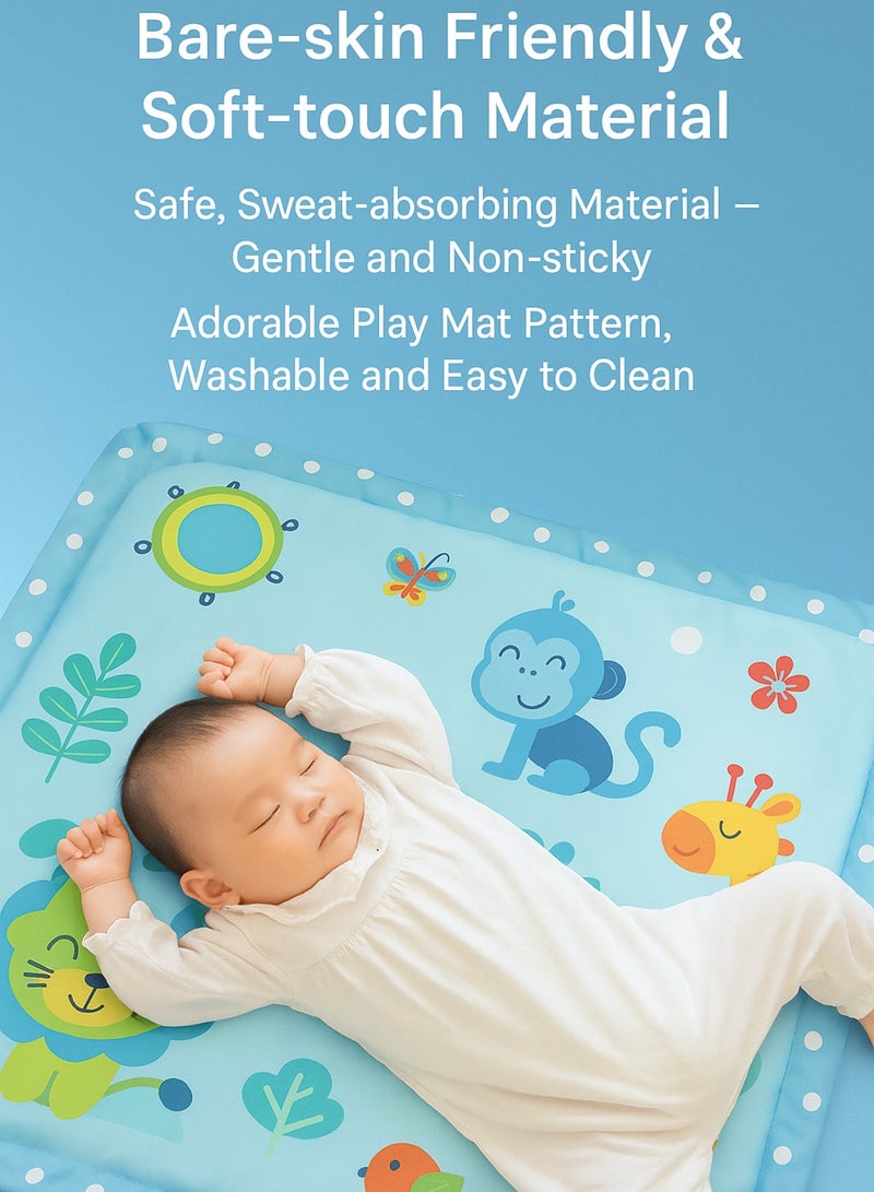 Lion Baby Playpen & Activity Gym Mat 70x50x45cm with 8 Ocean Balls, Foldable & Washable  - Image 3