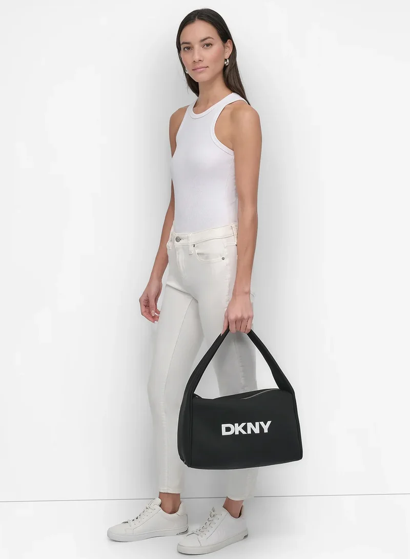 DKNY Jenny Logo Detailed Zip Through Hobo