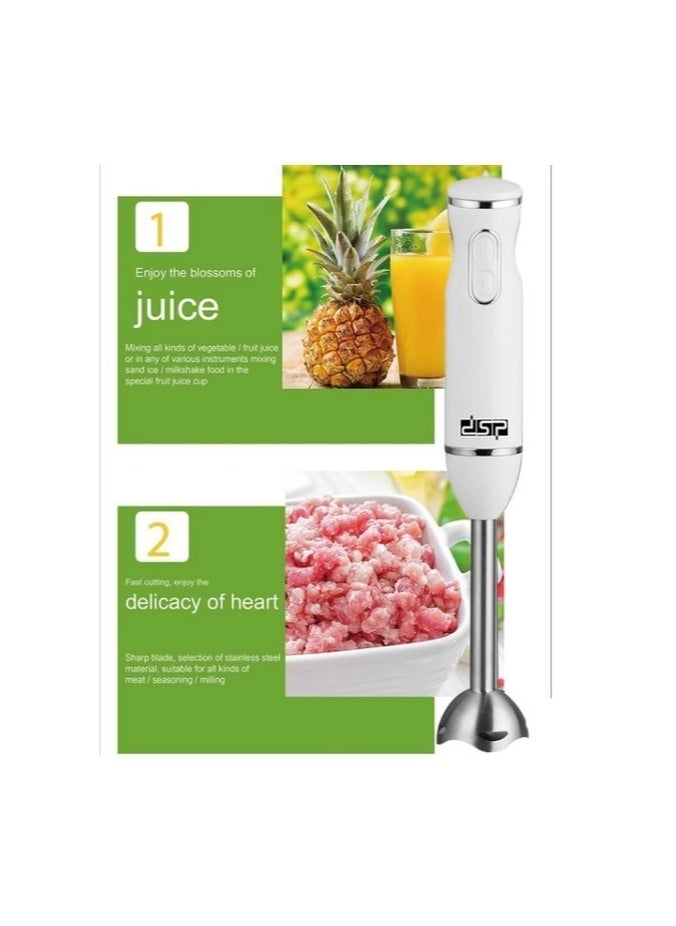 DSP - Blender chopper manual immersion 500W DSP KM 1139 with metal leg white - Image 1