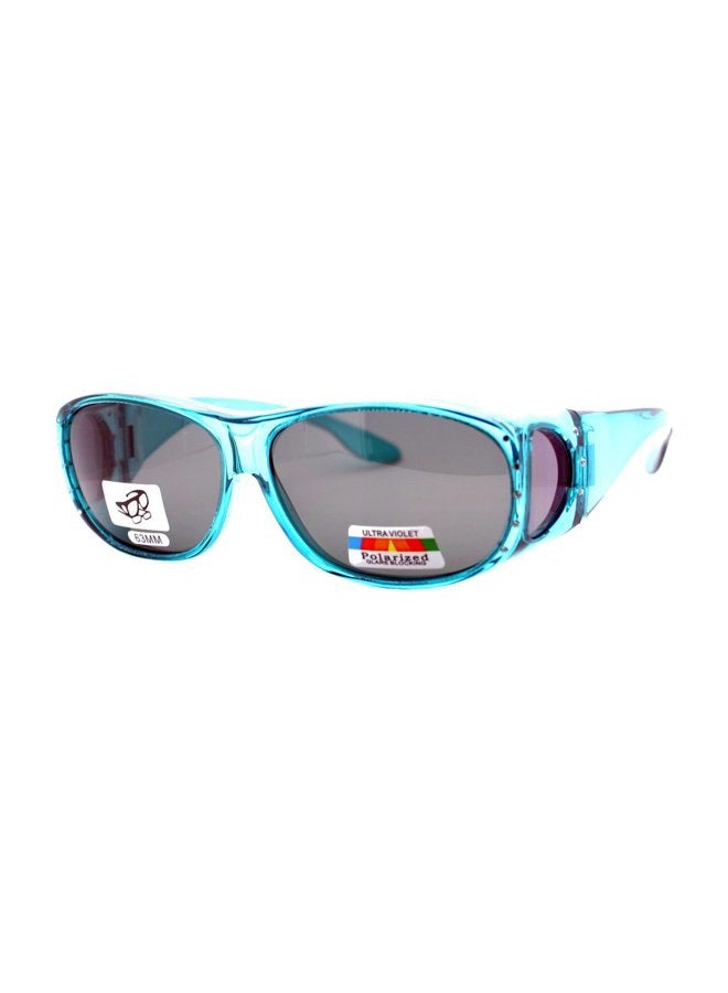 PASTL Womens Polarized Fit Over Glasses Rhinestone Sunglasses Oval Rectangular Purple - Image 1