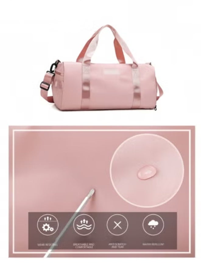 HALAMODO Women's Sports Duffel Bag Overnight Weekender Travel Bag with Wet Pocket Large Side Shoe Compartment Easy-access Front Pocket Interior Pocket and Adjustable Shoulder Strap Ideal as Gym Bag Yoga Bag  - Image 5