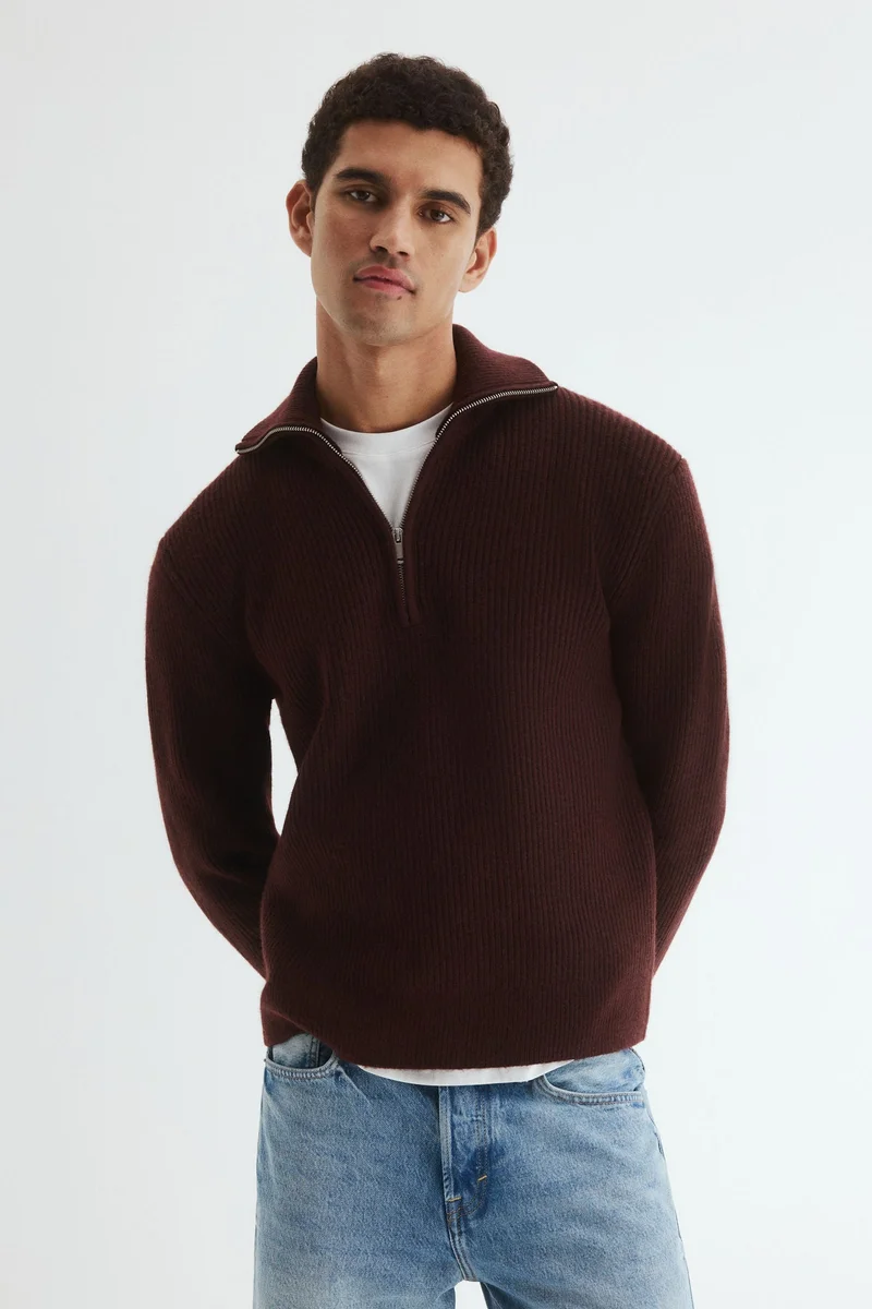 H&M Regular Fit Zip-top jumper