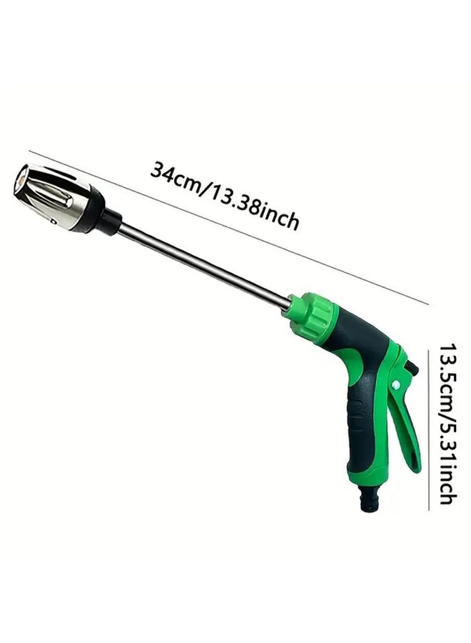 Heavy Duty Garden Hose Nozzle Sprinkler with Long Handle High Pressure Water Gun - Image 2