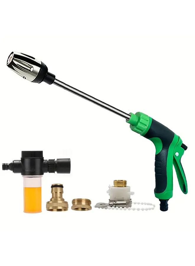 Heavy Duty Garden Hose Nozzle Sprinkler with Long Handle High Pressure Water Gun - Image 1
