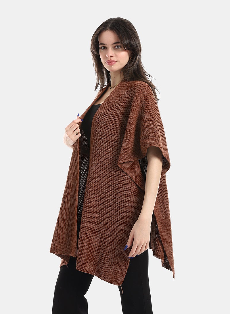 Andora Brown Regular Fit Cape - Image 2