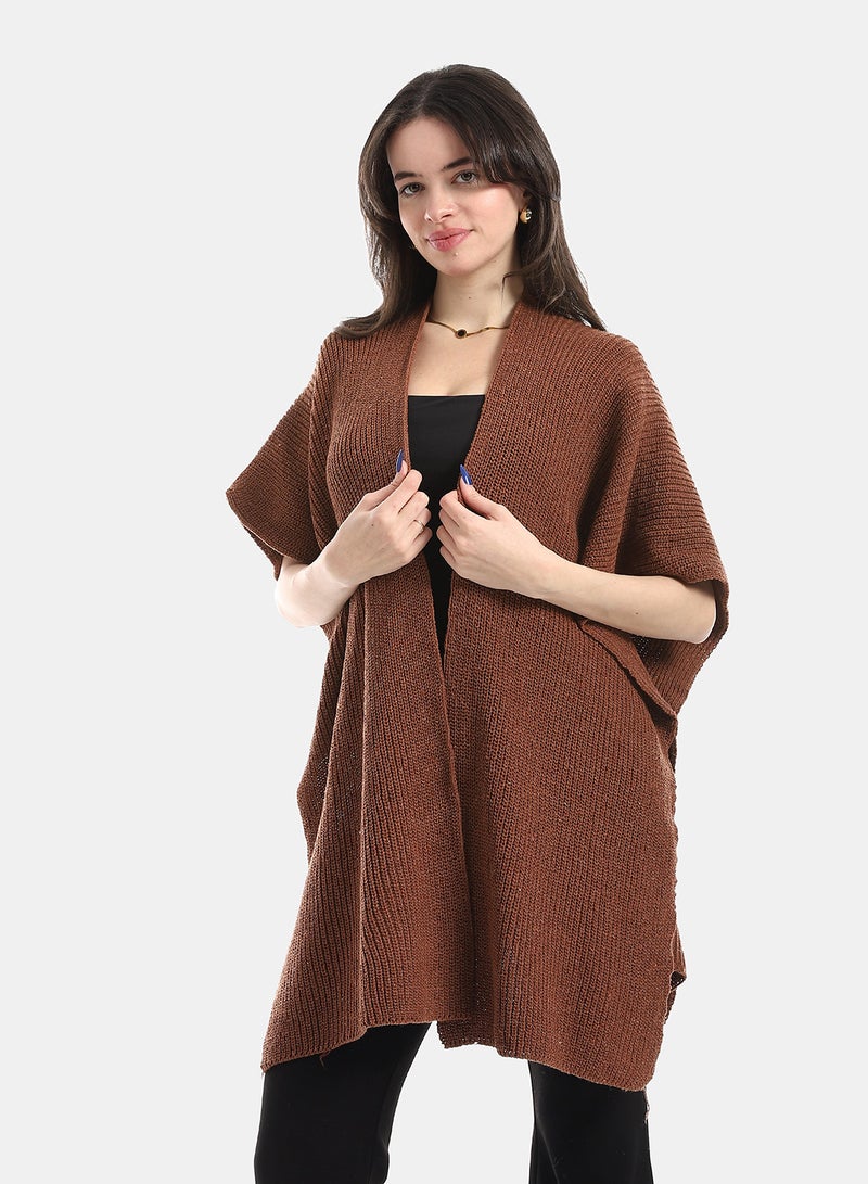 Andora Brown Regular Fit Cape - Image 1